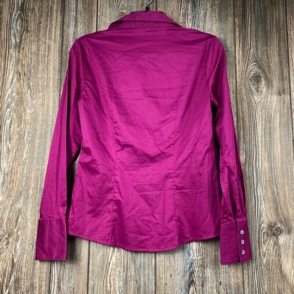 Banana Republic Bright Purple Button Front Blouse - Picture 2 of 3